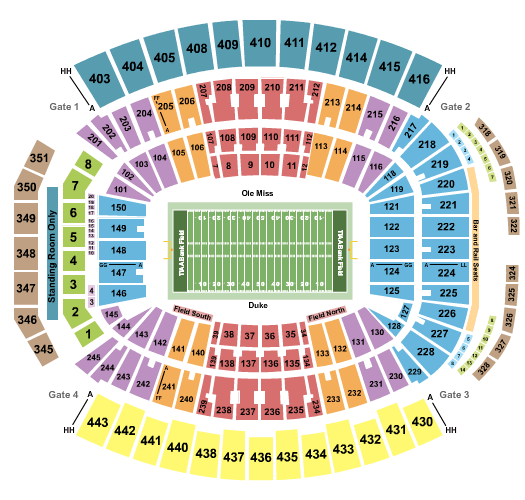 EverBank Stadium TaxSlayer Seating Chart